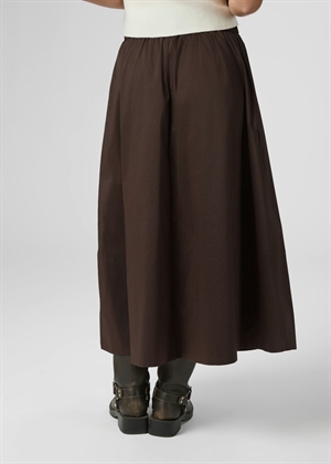 Yara poplin skirt Chocolate Brown Neo Noir 
